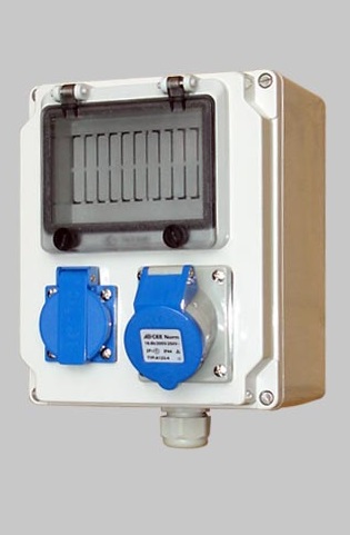 戶外防水檢修箱接線箱防腐防塵插座箱塑料32A工業組合電源電箱